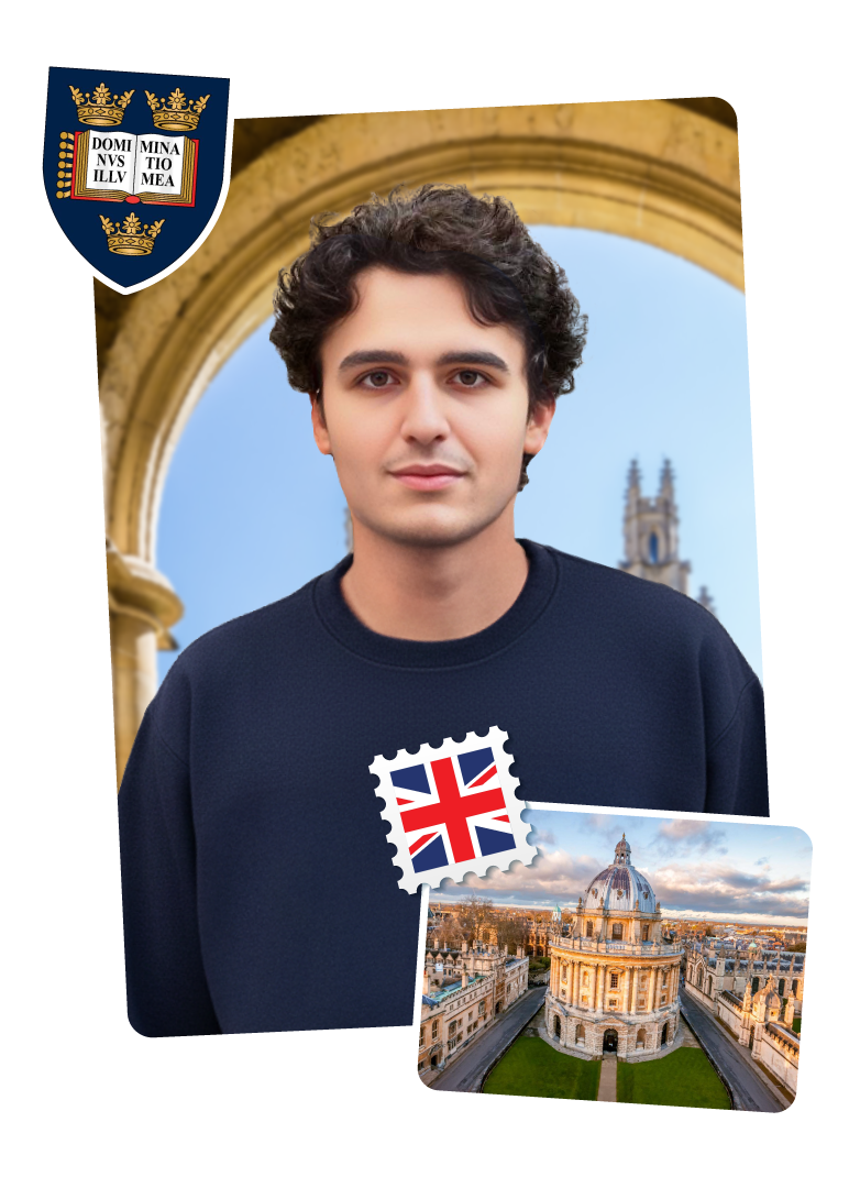 Cristóbal fue seleccionado entre los 30 admitidos en Arte en la Universidad de Oxford